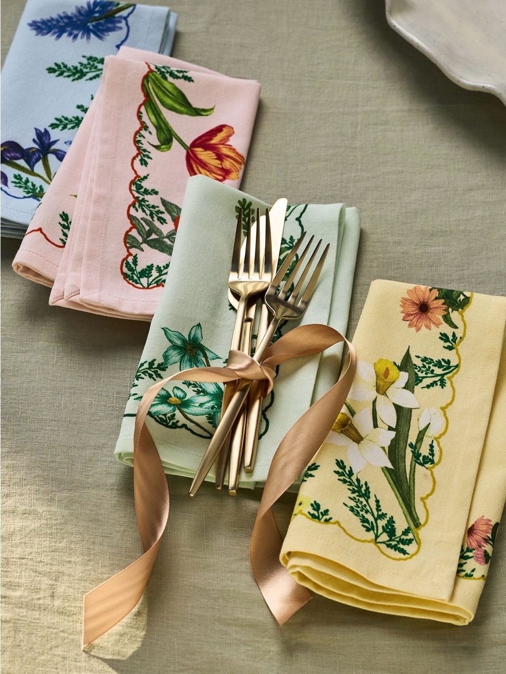 Anthropologie Eden Cotton Napkins, Set of 4
